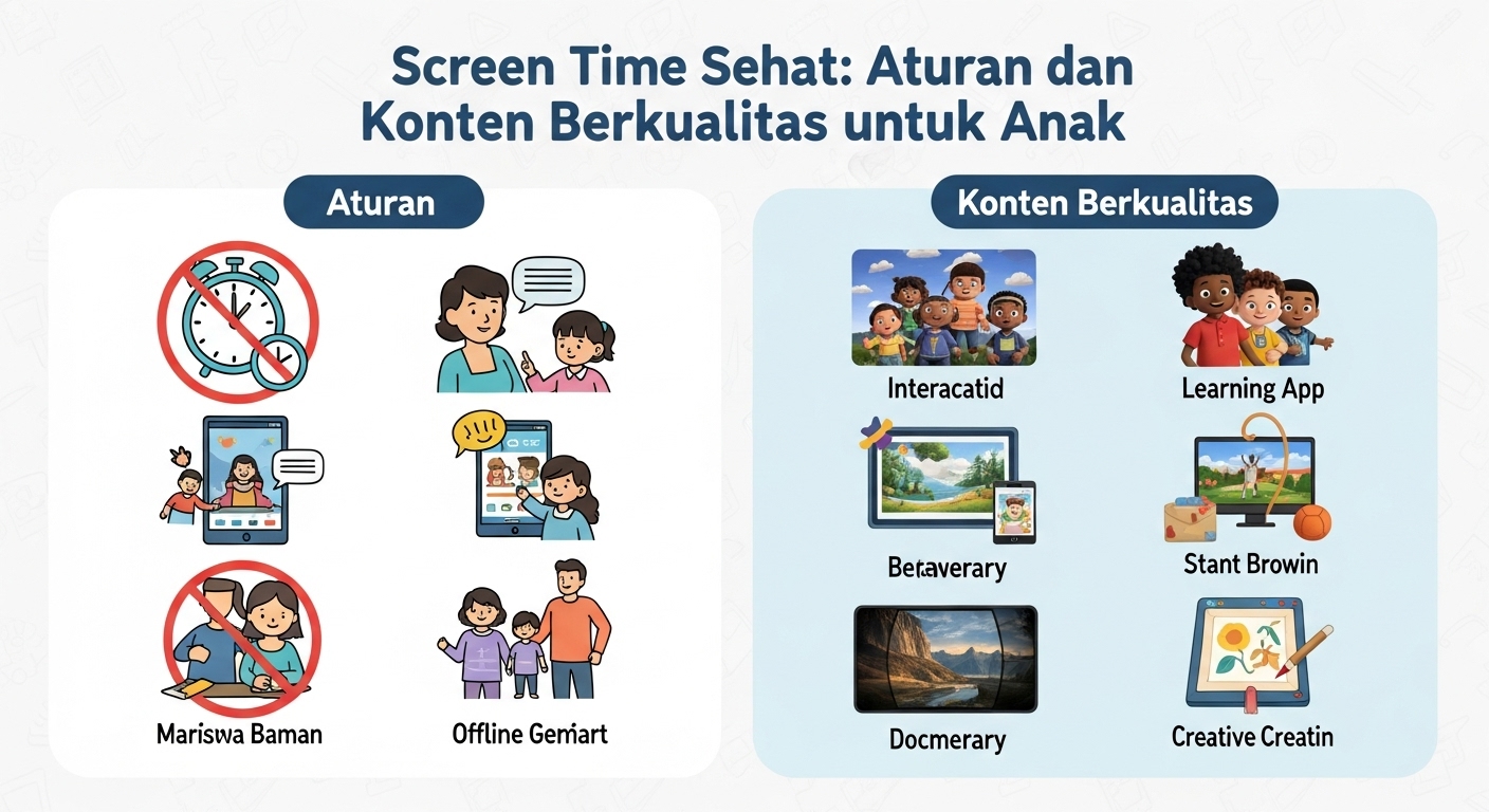 Screen Time Sehat: Aturan dan Konten Berkualitas untuk Anak